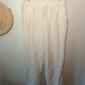 Men’s Cream Linen Pants